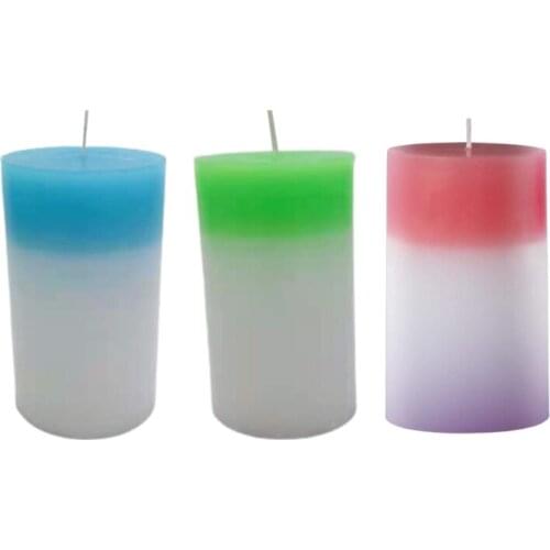 Creative LED Color Changing Candle Real Wax Wick Pillar Candles for Living Room