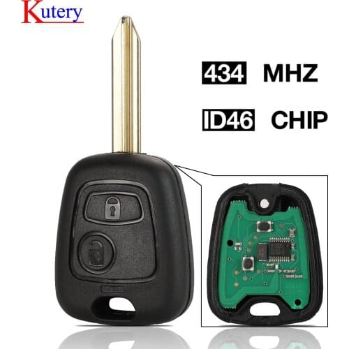 Kutery Remote Control Car Key 433MHz ID46 Chip For Citroen Saxo Picasso Xsara Berlingo SX9 Blade 2 Button Key Fob