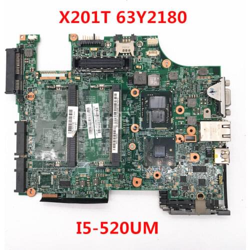 High quality For Lenovo X201T Laptop motherboard 63Y2180 09236-1 48.4DV02.011 With I5-520UM CPU 100% full Tested