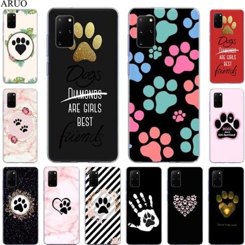 Lovely Cute Dog Paw Soft TPU Silicone Phone Case For Samsung S20 Ultra Note 20 10 Pro 9 8 S10 Lite S9 S8 Plus S10E S20FE Cover