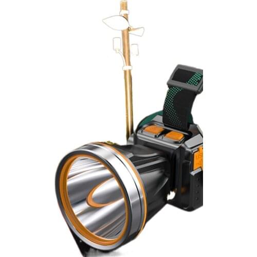 The head-mounted bright yellow LED headlamp glare night fishing inductive charging small flashlight xenon lamp