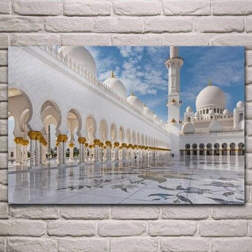 New Diamond painting Abu Dhabi Mosque City Architecture Landscape Full Square Round Diamond embroidery Cross stitch decor P603