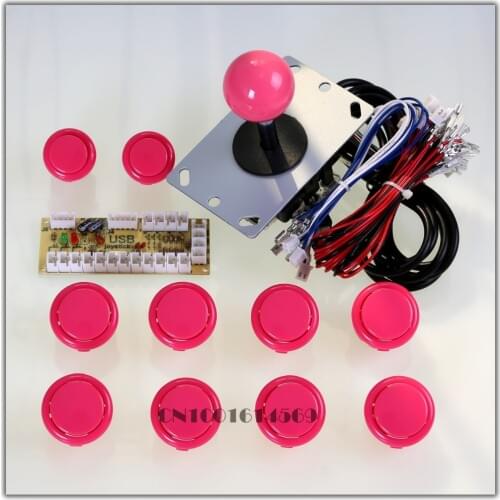 New Arcade DIY Accessory 5V Zero Delay USB PC Enocder + 10 x Arcade Push Buttons + China SANWA Joystick For Arcade MAME Games