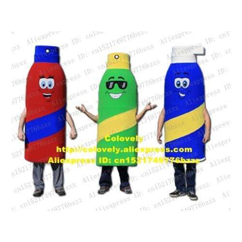 Naughty Red Green Blue Air Freshener Bottle Air Fresher Flask Vase Jar Mascot Costume With Fat Cylinder Body Short Legs No.8699