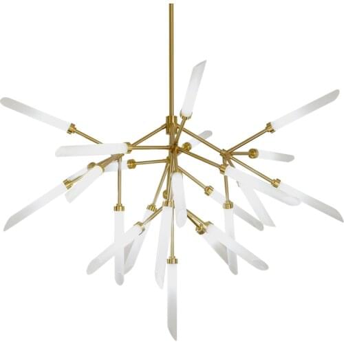 Postmodern Simple Lustre Tree Fork Chandelier Lighting Nordic Creative Branch Glass Chandelier Living Room Bedroom Led Luminaria