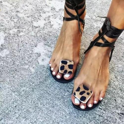 BLXQPYT 2021 Hot Sale Cross Tied Sandals Women Casual Shoes Summer Beach Sandals Simple Flat Shoes Ladies Big Size 34-48 2001