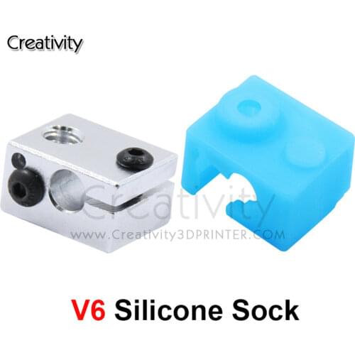 E3D V6 Heated Block Silicone Sleeve Cover Case Warm Keeping Heat Preservation Cover in Blue ColorFor Reprap 3D Printer Parts