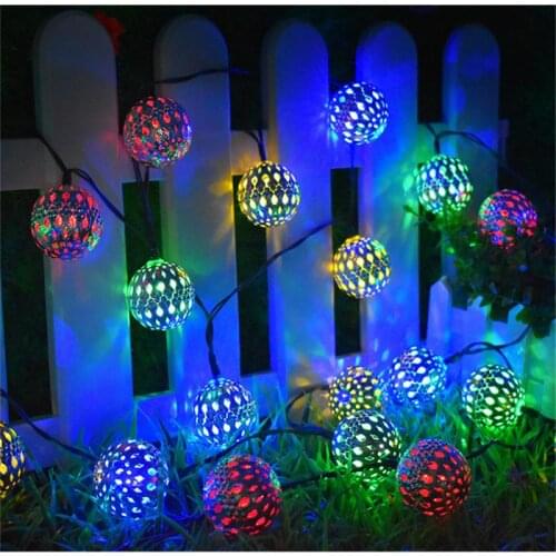 LED Solar Garden String Lights Hanging Lantern Fairy Lights Outdoor Light Bulb Waterproof Lamp For Garden Yard Party Decor