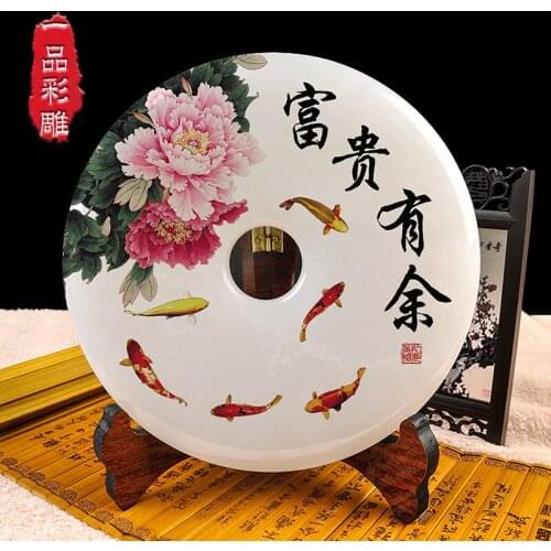 Room decoration decoration Home Furnishing high-grade living room cabinet decoration cabinet jade buckle crafts