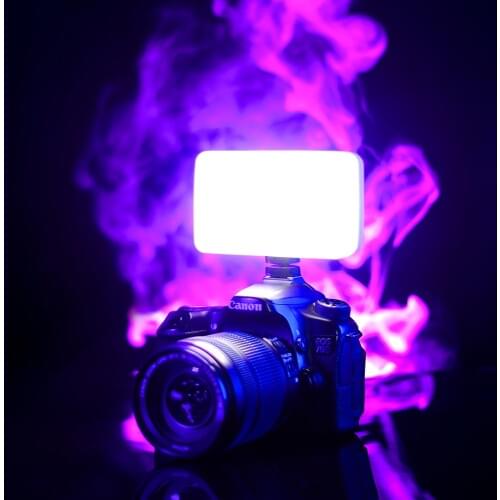 Vijim VL120 3200K-6500K LED Video Light for DSLR Camera Light With Soft Box RGB Color Filter Cold Shoe Pocket Fill Light