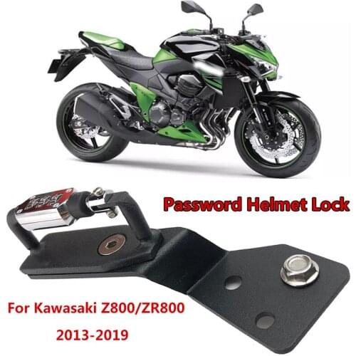 Z800 Helmet Lock Password Mount Hook Black Side Anti-theft Security Fits For Kawasaki Z 800/ ZR800 2013 2014 2015 2016 2017 2018