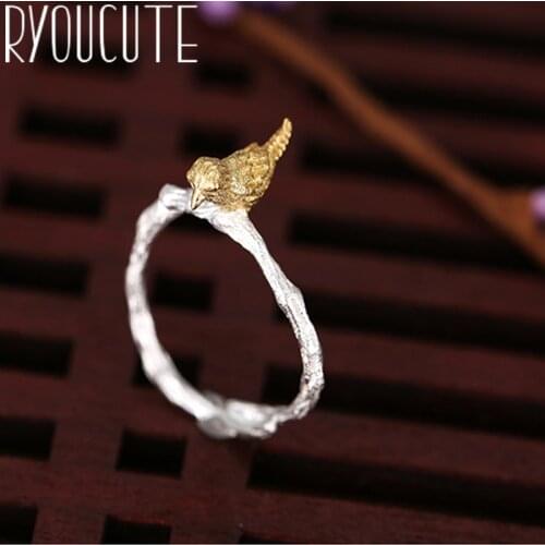 Punk Style Vintage Retro Silver Color Bird Rings for Women Romantic Adjustable Large Antique Finger Rings Anillos