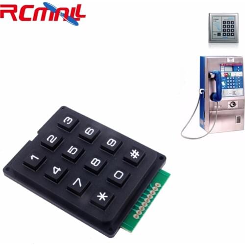 12 Keys Keypad 4 X 3 Membrane Matrix Keyboard Module Array Switch for Arduino DIYmall FZ0840B