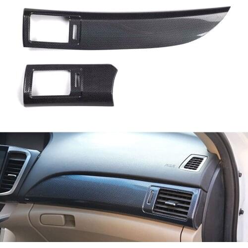 2pcs/set Car Dashboard Decoration Strips Trim Accessories For Honda Accord 9th 9.5th Interior Auto Styling Moldings