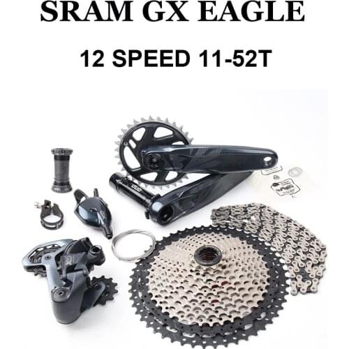 2021 SRAM GX EAGLE 1X12 Speed DUB Groupset Kit Crankset Shifter Trigger Rear Derailleur Cassette 11-52T HG Freewheel YBN Chain