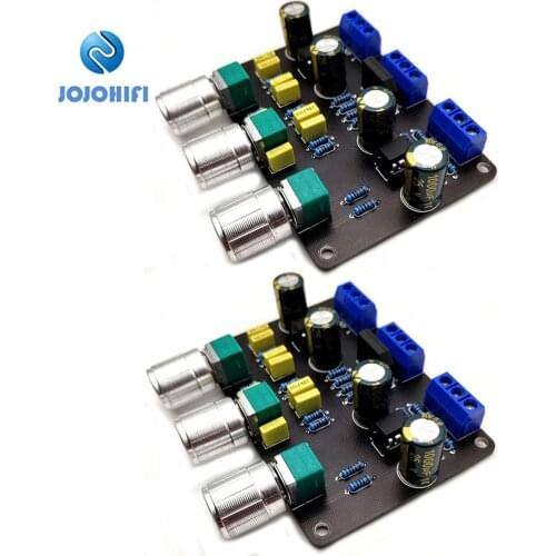 2pcs NE5532 Power Amplifier Pre-stage MINI 80mmX55mm Preamp PRE Tuning Board Adjustment Audio HIFI 5532 with Subwoofer