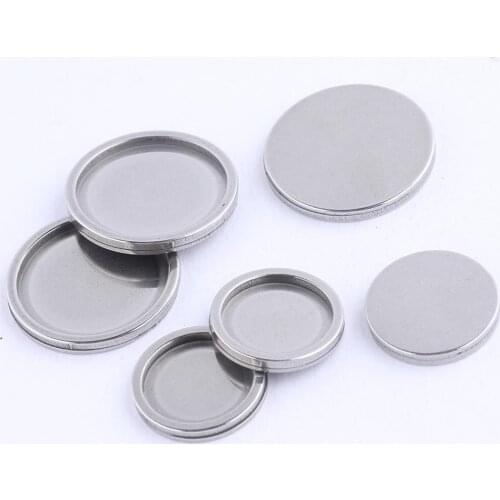 5pcs fit 14mm 20mm cabochon bezel setting trays diy jewelry making components