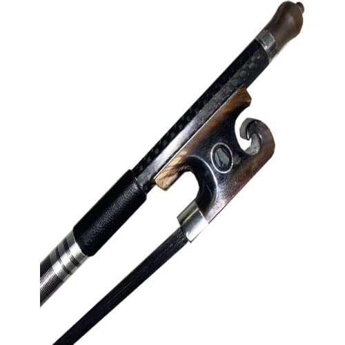Free Shipping New plaid Carbon fiber violin bow 4/4 full size Ox horn frog HIGH quality black horse hair
