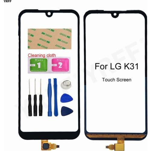 For LG K31 2020 K300 Touch Screen Digitizer Panel For LG K31 K300 Front Glass Lens Panel Repair Parts