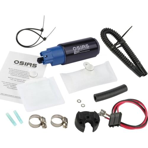 OSIAS E85 180LPH 43PS Electric Fuel Pump w/Strainer & Installation kits Fit for Suzuki Chrysler Dodge E2068 E8335 Brand New