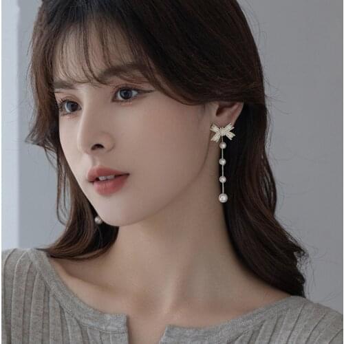 FAMI Rose gold frosted double layer Earrings three-dimensional butterfly earrings Japanese and Korean version of the trend of ne