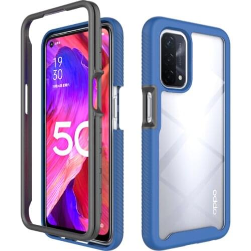 Hybrid Soft Bumper Dual-Layer Case For OPPO A54 A74 5G Shockproof Crystal Clear Rugged Protective Cover A 54 5G Funda