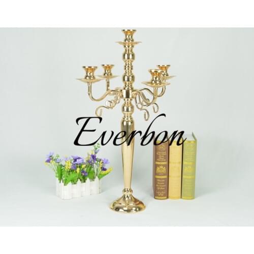 HOT SALE 5-Candle Metal Candelabra Tall Candle Holder Wedding Event Candelabra Candle Stand