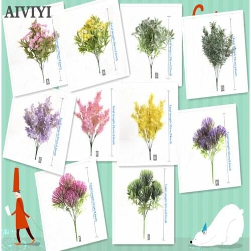 Simulation Plant Flocking Home Decor Artificial Plants Bonsai Living Room Garden Christmas Decoration Fake Wall