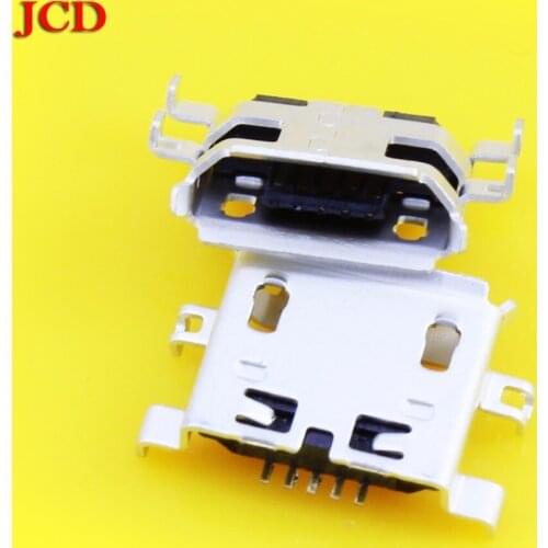JCD Micro USB Connector 5 pin B Type With hole Female For Lenovo A710E Micro USB Jack Connector 5 pin Charging Socket for ZTE
