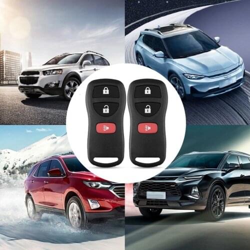 2 Pieces 3 Button Car Keyless Entry Remote Control Car Lightweight Flexible Automobile Key For Nissan