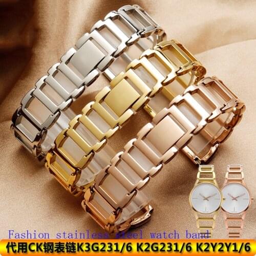 Summer womens fashion watch strap for Calvin Klein K3G231/6 K2G231/6 K2Y2Y1/6 Gold rose gold bracelet 16mm