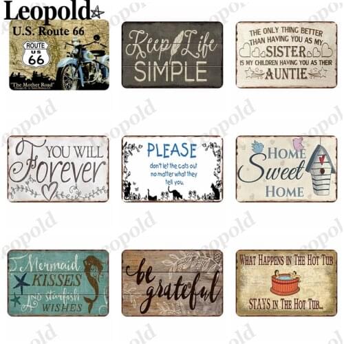 Sweet Home Metal Tin Plate Animal Logo Poster Bicycle Letter Vintage Plaque Shabby Chic Bar Club Farm Home Decoration