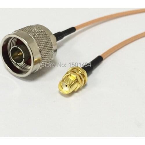 New SMA Female Jack Connector Switch N Male Plug Convertor RG316 Cable 15CM 6" Adapter