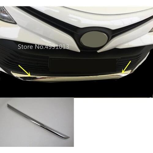 Car front head ABS chrome protector skid plate bumper guard tailgate pedal strip trim For Toyota Vios/Yaris sedan 2017 2018 2019