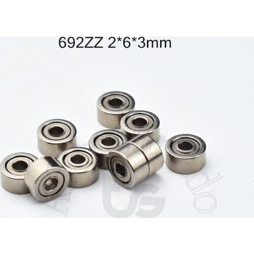 692ZZ 2*6*3(mm) 10pieces R-620ZZ bearing free shipping ABEC-5 10pcs Metal Sealed Mini Bearing 692 chrome steel bearings