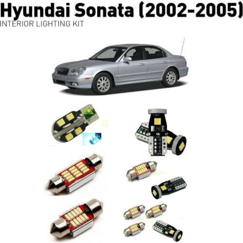 Led interior lights For Hyundai sonata 2002-2005 10pc Led Lights For Cars lighting kit automotive bulbs Canbus