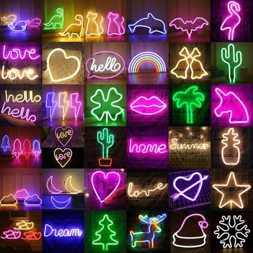LED Neon Light Neon Signs Lights Wall Art Sign Light Home Decor Neon Lamp Hanging Neon Decor Light Neon Night Light Party Gift