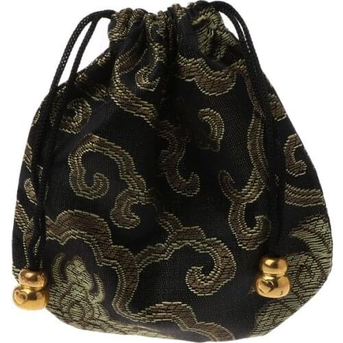 Traditional Silk Travel Pouch Classic Chinese Embroidery Jewelry Bag Organizer