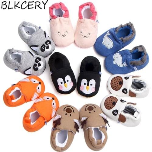 Newborn Baby Boy Shoes for 1 Year Old Girl First Walker Toddler Casual Loafers Infant Cartoon Animals Shoes for Learning Walking