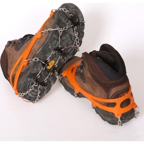 Outdoor Crampons Anti-skid Shoe Cover 8 Teeth Winter Mountaineering Snow Chain Campons