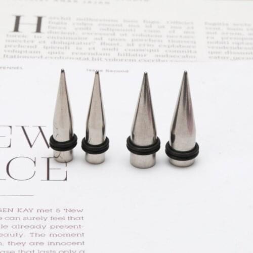 2 Pairs 1g 7mm and 9mm 316L Stainless Steel Ear Eyelets Tapers and Tunnels Ear Studs Stretching Tools Kit Body Jewelry