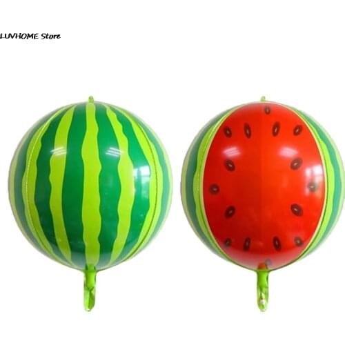 1pcs Watermelon Foil Helium Balloons Cartoon Fruit Air Balloons for Summer Themed Birthday Party Decoration Baby Shower Supplies
