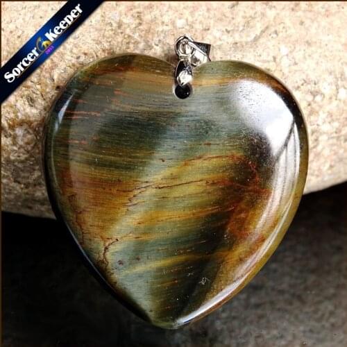 Women & Men Fashion Jewelry Pendant Necklaces With Chain Wholesale Natural Blue Tigers Eye Quartz Stone Colares Femininos ZS845
