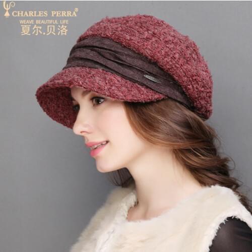 Women Hats Autumn Winter Thermal Wool Hat Thicken Ear Protection Casual Fashion Caps Female Berets Headwear 7248