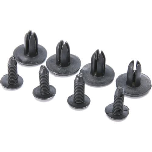 100Pcs/lot 6mm Universal Car Plastic Rivets Auto Bumper Fender Retainer Fastener Push Clips Pin Black