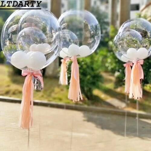 5pcs No wrinkles Clear Balloons Transparent DIY Helium Ballons Globos Birthday Wedding Party Decor Supplies Bubble Ballon Gifts