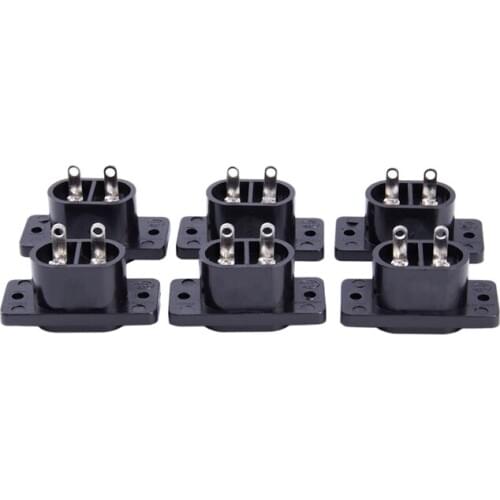 6 x AC 250V 2.5A IEC320 C7 Socket Solder Cup Pins Power Connector