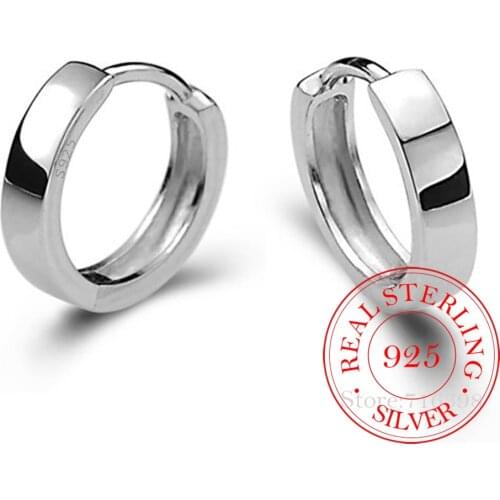 925 Sterling Silver Smooth Men And Women Models Silver Earring For Women Earring Sterling-silver-jewelry Brinco VES6390