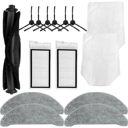 Side Brush Dust Bag Mop Rag Main Brush for Xiaomi RoidMi EVE Plus Sweeper Parts, Vacuum Cleaner Accessories