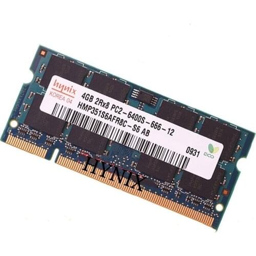 Hynix RAMS DDR2 4GB 800MHz memory 4GB 2Rx8 PC2-6400S-666-12 ddr2 4gb 800 ram ddr2 Laptop memoria 200PIN 1.8V for notebook